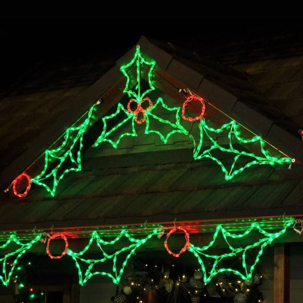 LED Linkable Holly Leaf with Berry #LED-HB44 *Set of 12*